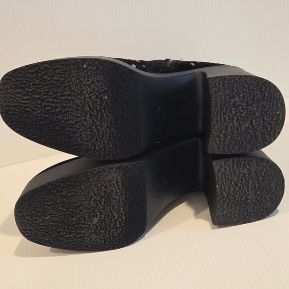 Betsey Johnson Womens Harriet Black Ankle Boots Shoes Size 9 Rhinestone Clusters - Picture 14 of 16